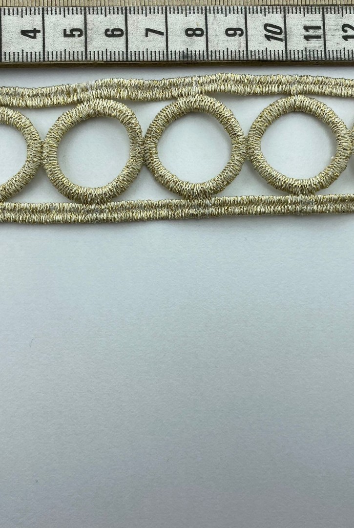 3,5 cm Gold Lurex Brode Bant