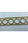 6046-METRE 3,5 cm Gold Lurex Brode Bant