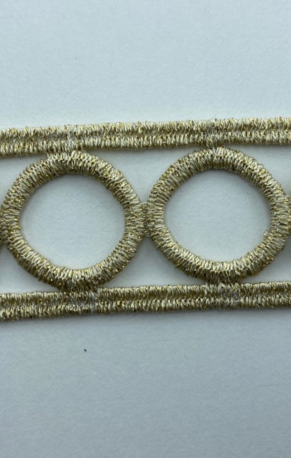 3,5 cm Gold Lurex Brode Bant