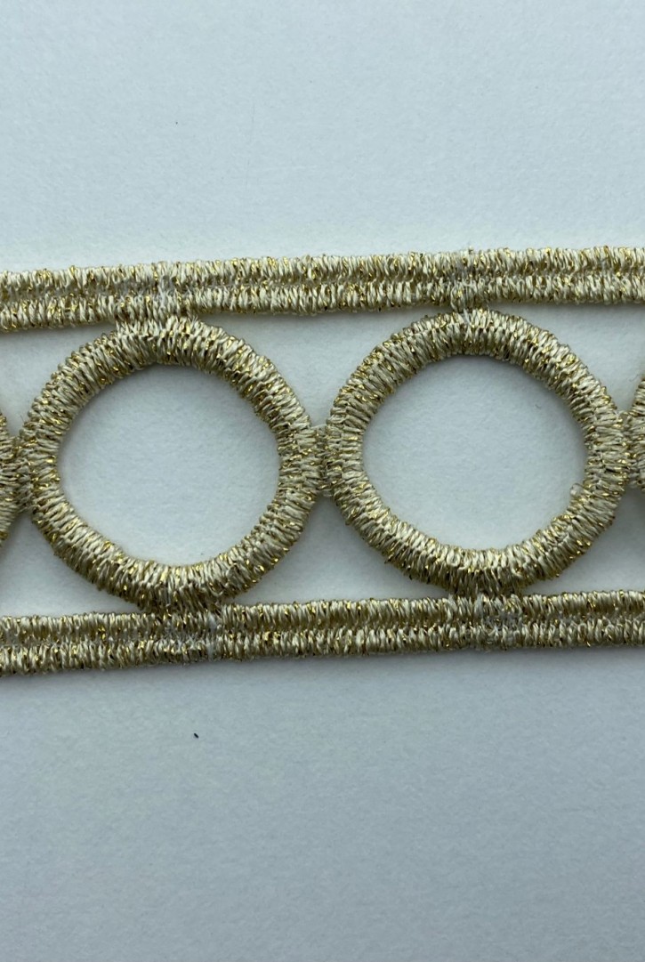 3,5 cm Gold Lurex Brode Bant