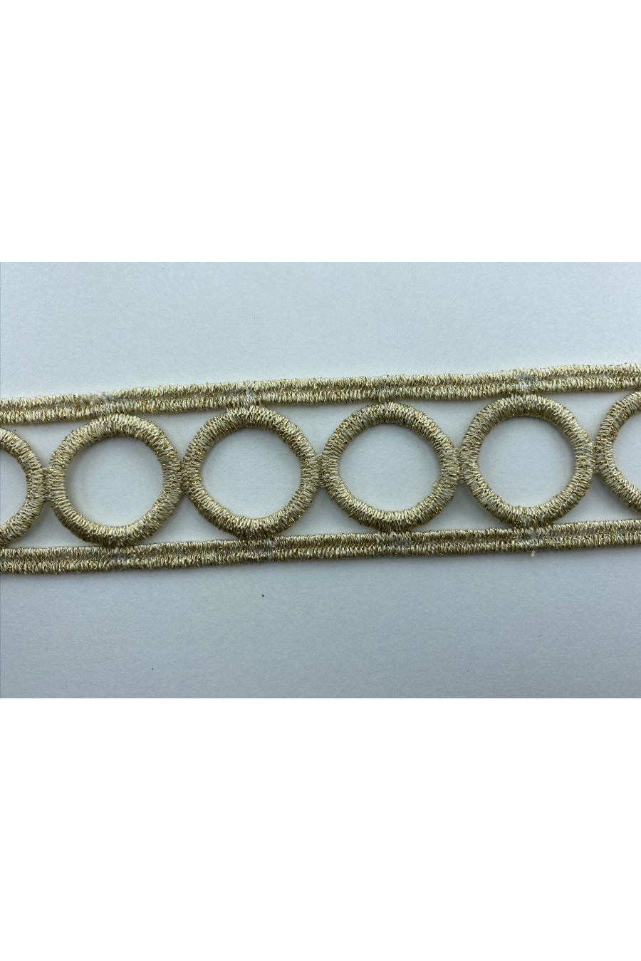 6046-METRE 3,5 cm Gold Lurex Brode Bant