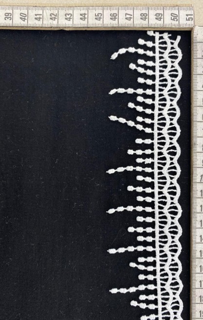 Ham Mat Polyester Güpür Brode Bant, 5 cm