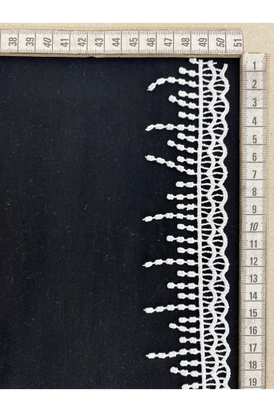 Ham Mat Polyester Güpür Brode Bant, 5 cm