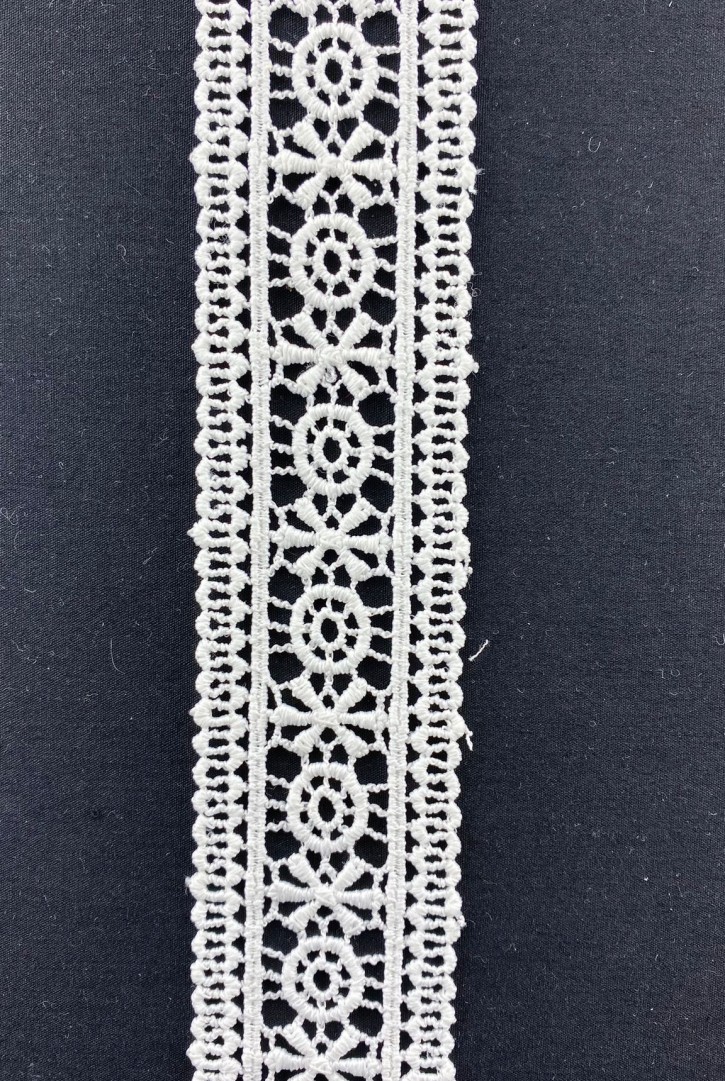 4 cm Ham Mat Polyester Güpür Brode Bant