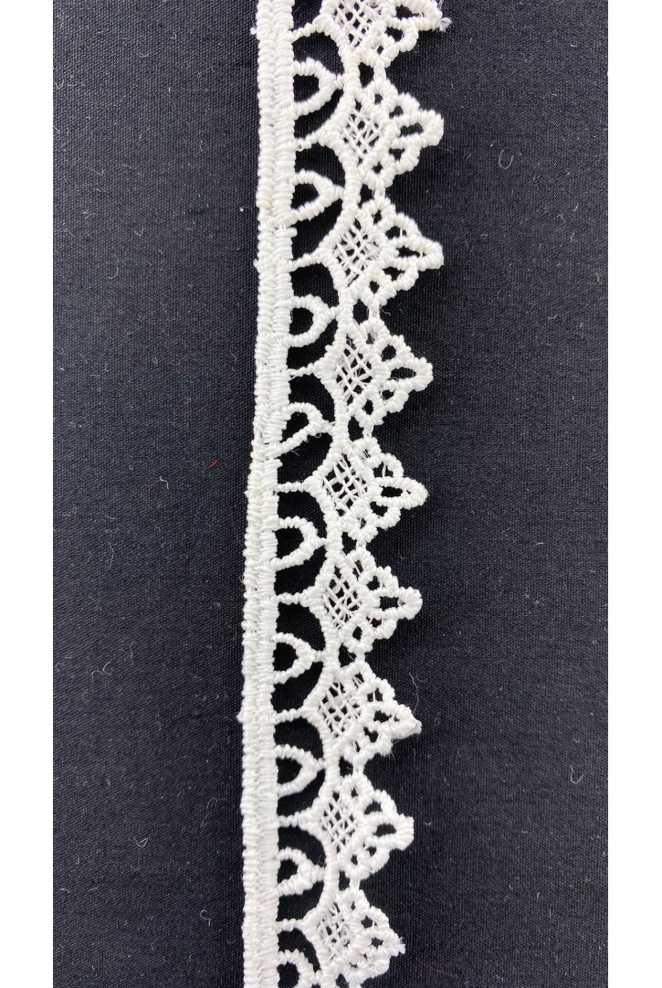 2 cm Genişliğinde Ham Mat Güpür Bant, Yerli Polyester