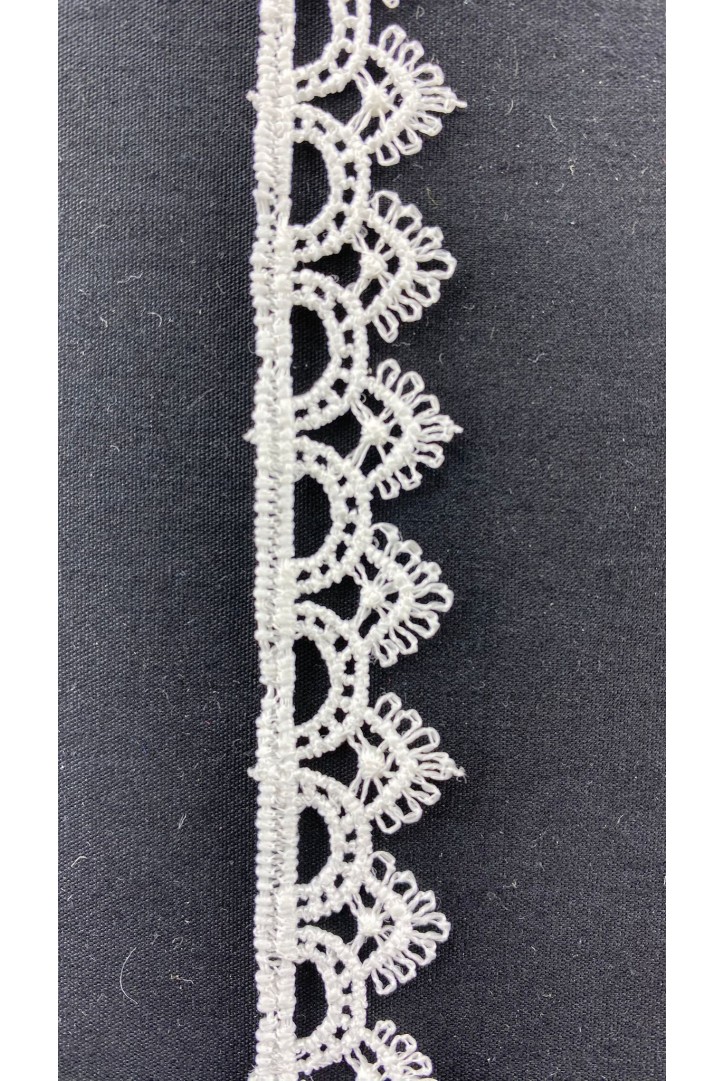 Ham Mat Polyester Güpür Brode Bant, 1,5 cm