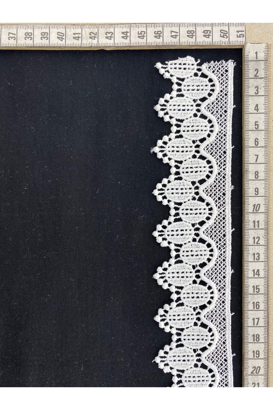 4,5 cm Ham Güpür Brode Bant, Mat Polyester