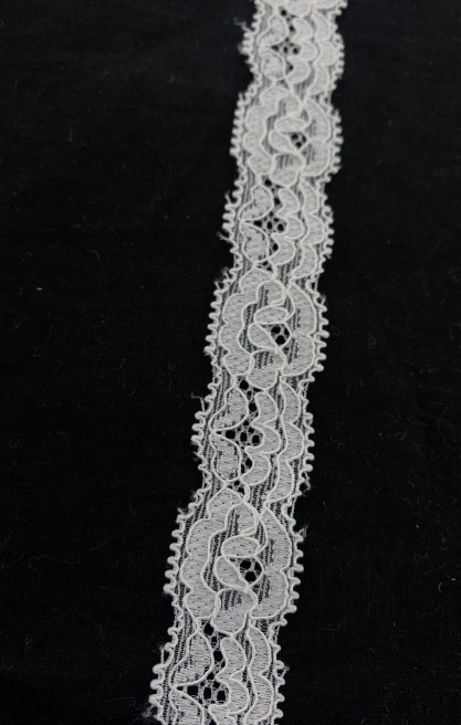 21632 DANTEL/İTHAL/BANT/NAYLON/LİKRALI/KORDLU/HAM/1.5 CM