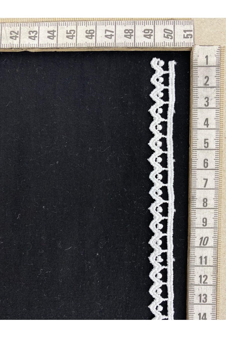 1 cm Ham Mat Güpür Brode Bant, Yerli Polyester