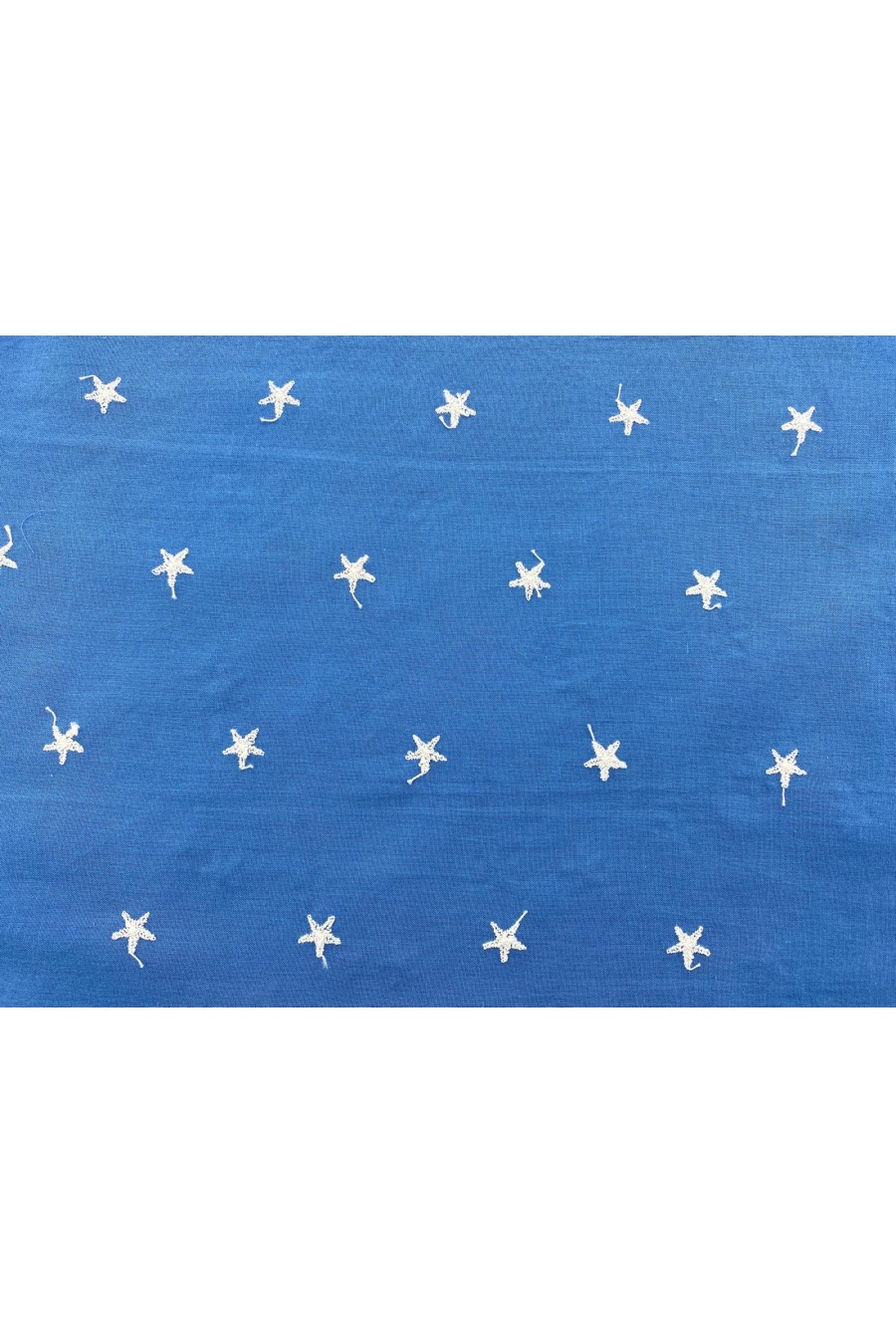 10160-METRE Yıldız Desenli İndigo Vual Brode, Ham İplik