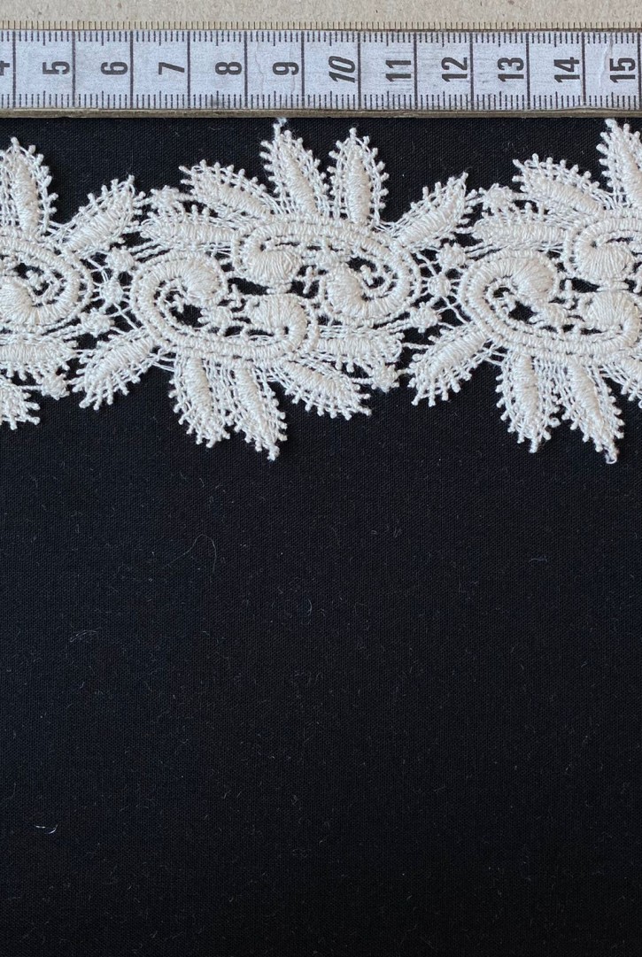 6 cm Ham Pamuk Güpür Brode Bant