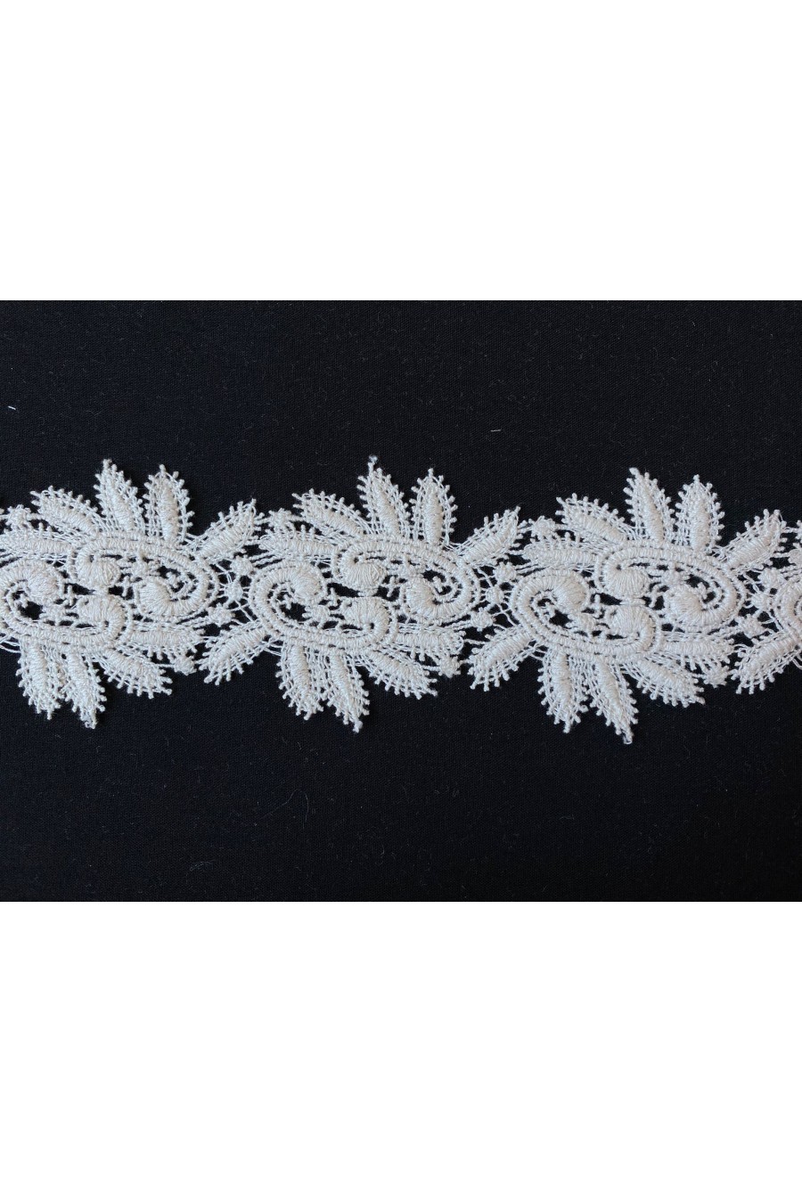 6 cm Ham Pamuk Güpür Brode Bant