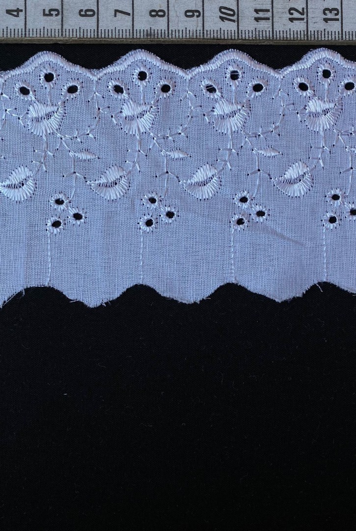 Optik Kasar Parlak Polyester Vual Brode Bant, 7,5 cm