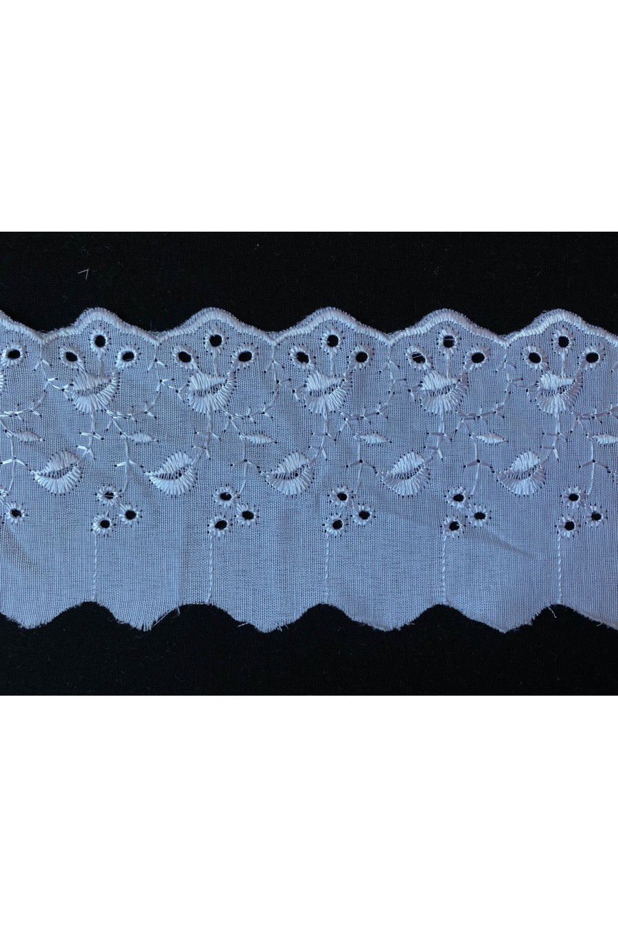 Optik Kasar Parlak Polyester Vual Brode Bant, 7,5 cm