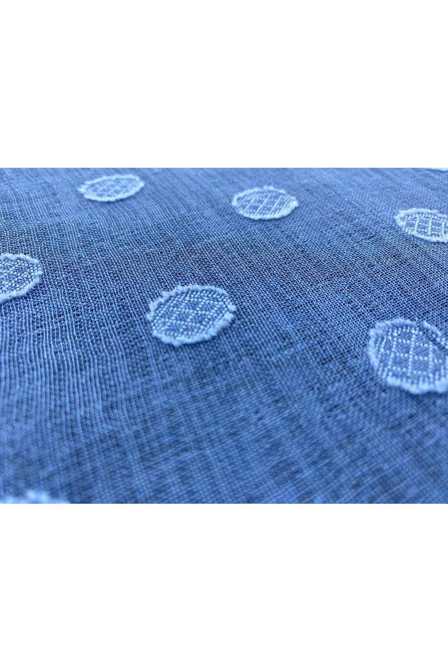 İndigo Renkli Dokuma Polyester Kumaş