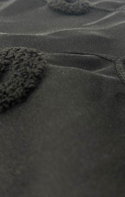 Nakışlı Siyah Dalyan Organze