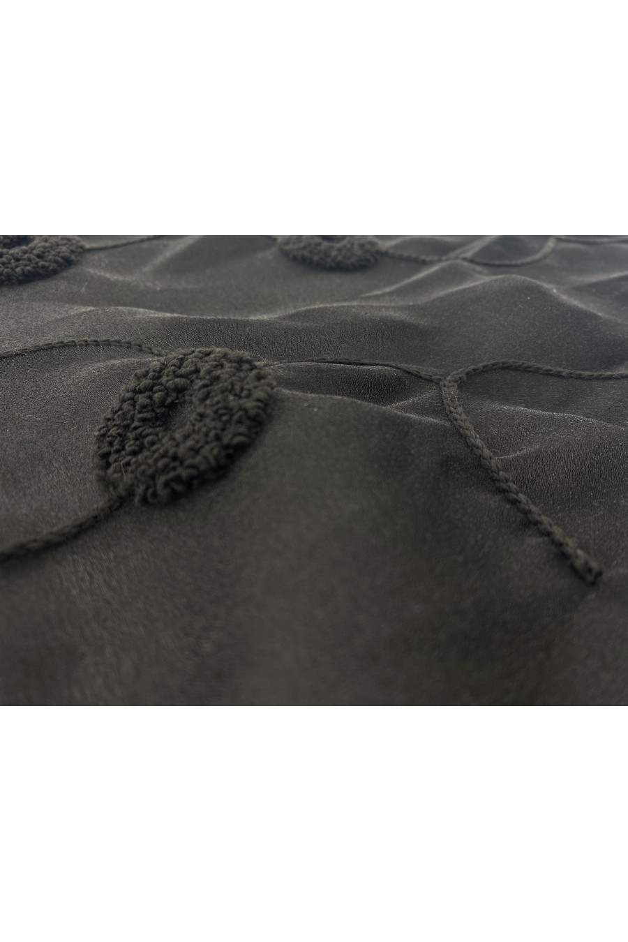 Nakışlı Siyah Dalyan Organze