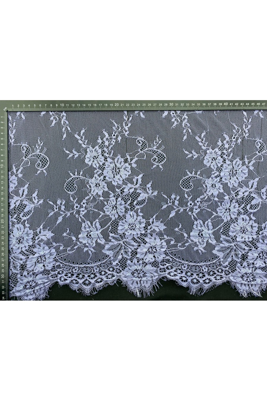 İthal Lila Naylon Sakallı Dantel Bant, 60 cm