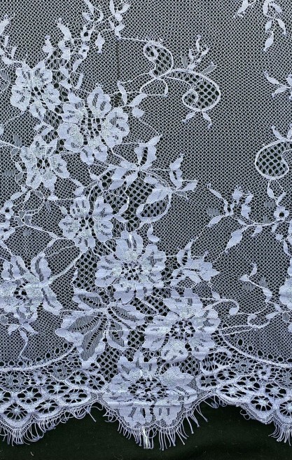 İthal Lila Naylon Sakallı Dantel Bant, 60 cm