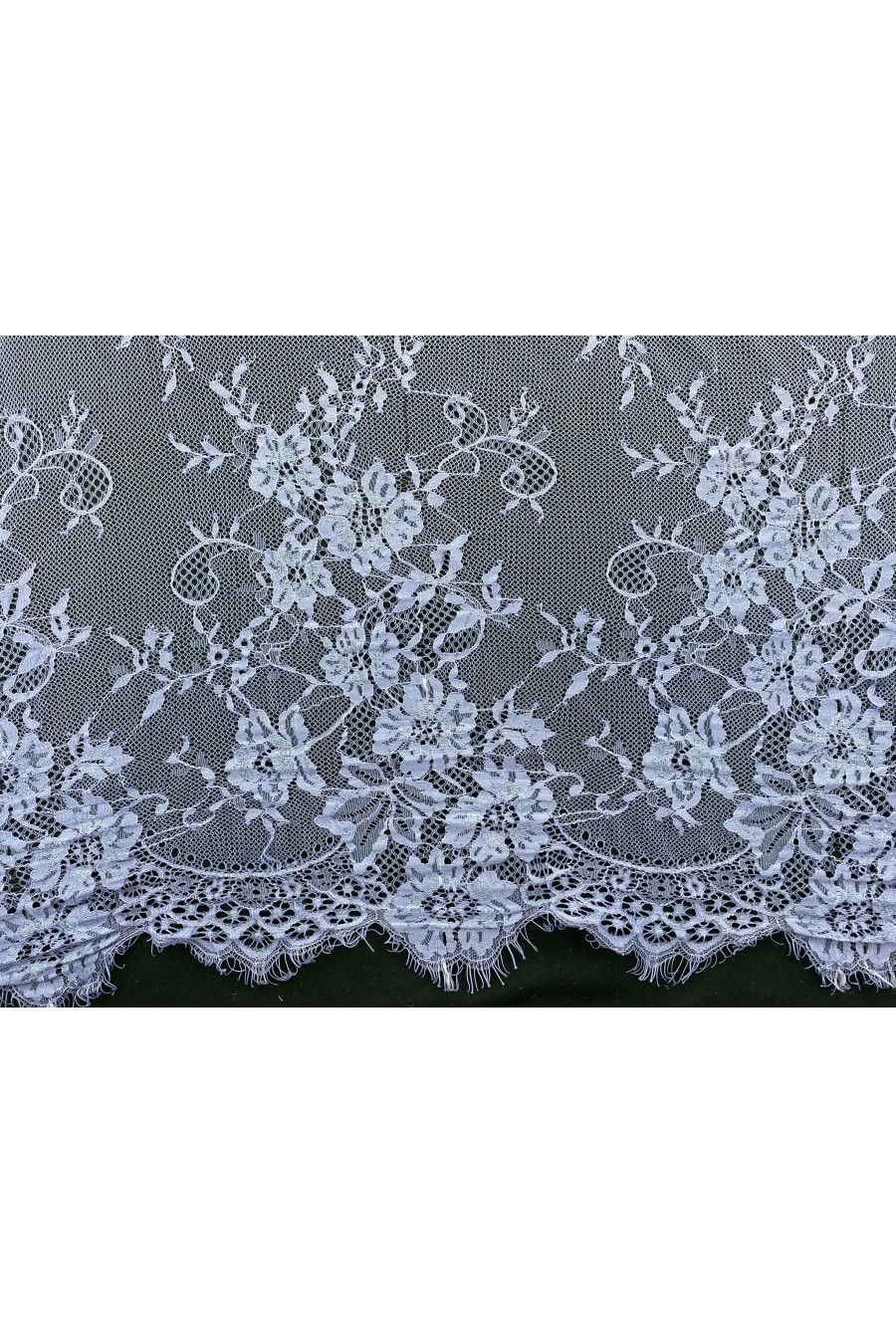 İthal Lila Naylon Sakallı Dantel Bant, 60 cm