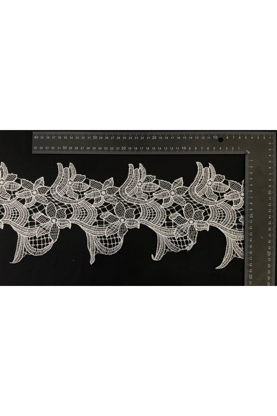 22846 DANTEL/İTHAL/BANT/POLYESTER/APLİKE/BEYAZ/18 CM