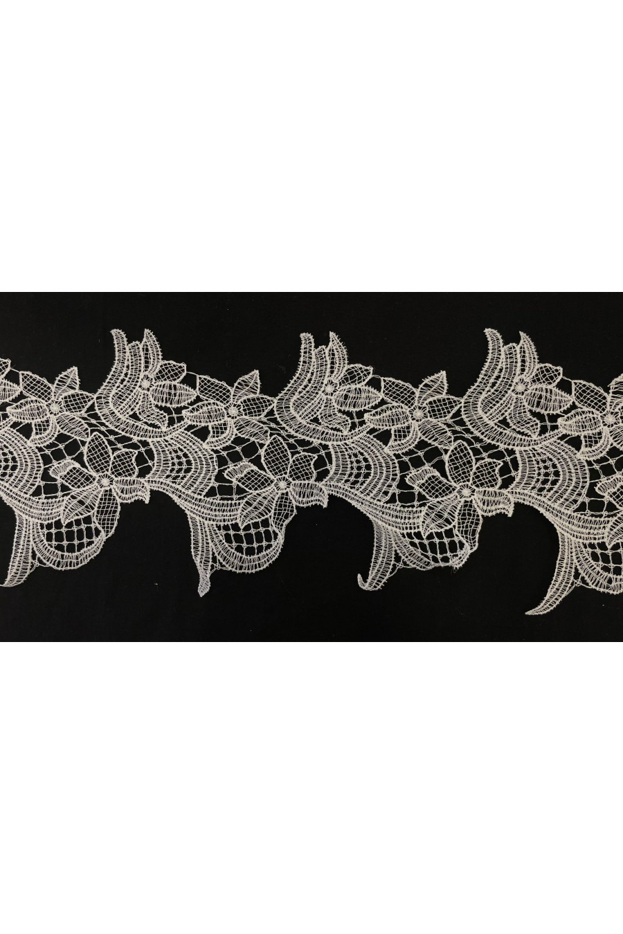 22846 DANTEL/İTHAL/BANT/POLYESTER/APLİKE/BEYAZ/18 CM