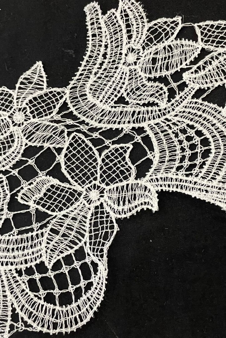 22846 DANTEL/İTHAL/BANT/POLYESTER/APLİKE/BEYAZ/18 CM