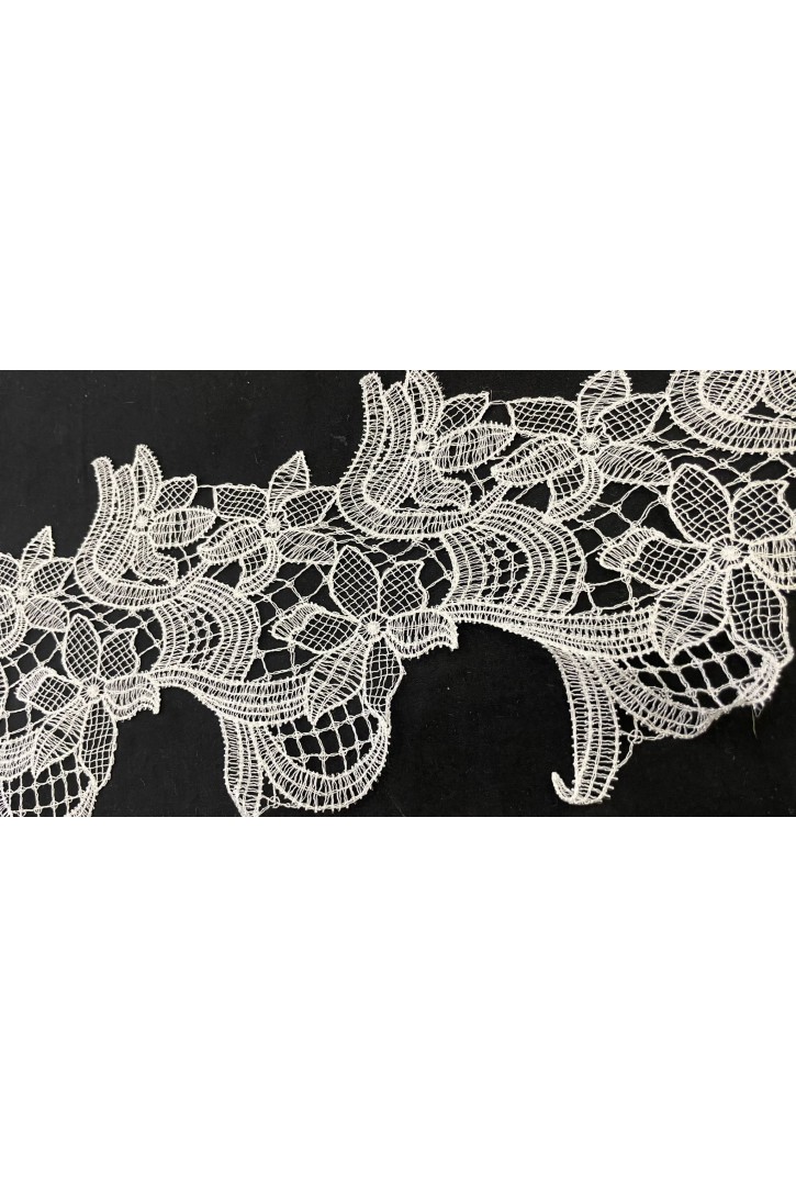 22846 DANTEL/İTHAL/BANT/POLYESTER/APLİKE/BEYAZ/18 CM