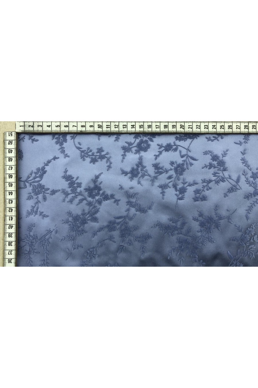 Lila Mat Polyester Flok Baskı Saten Kumaş