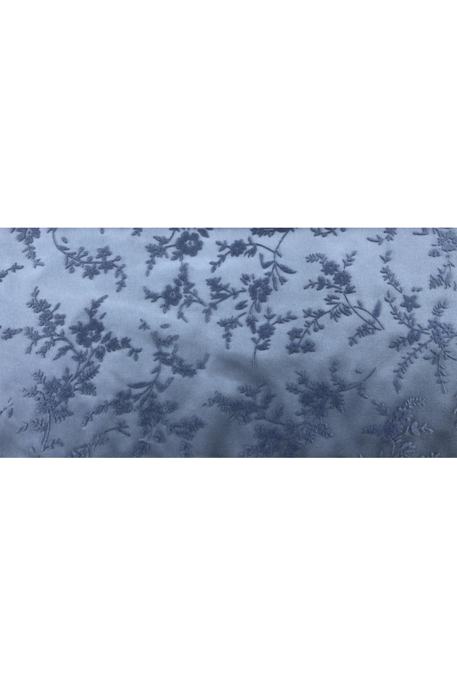 Lila Mat Polyester Flok Baskı Saten Kumaş