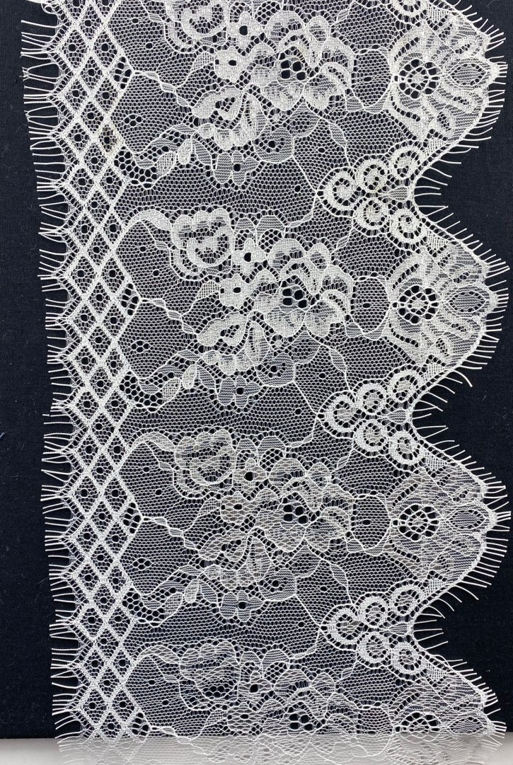 Off-White Sakallı Naylon Dantel Bant