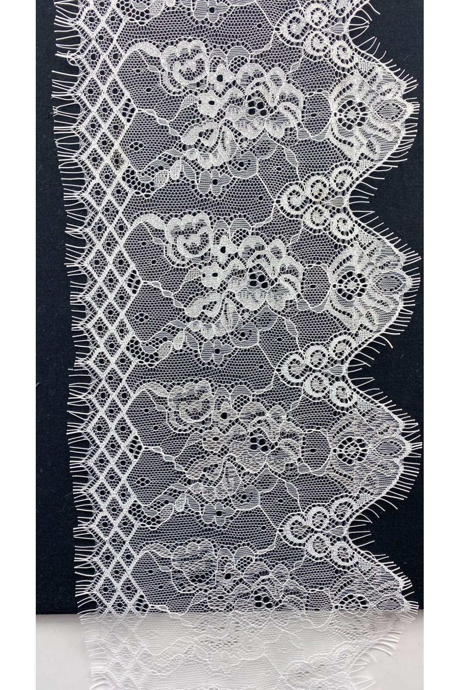 Off-White Sakallı Naylon Dantel Bant