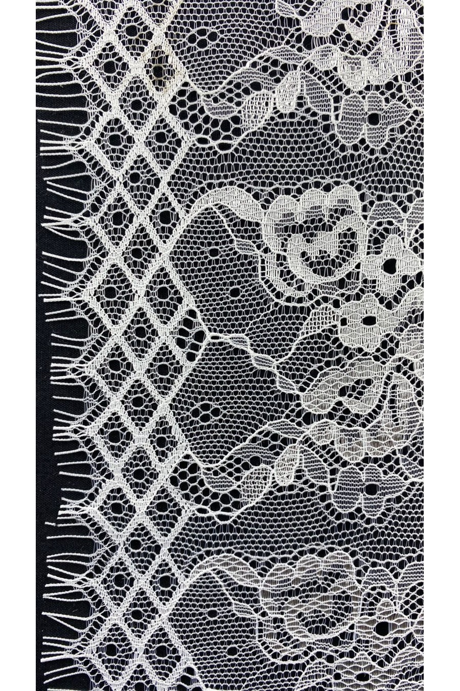 Off-White Sakallı Naylon Dantel Bant