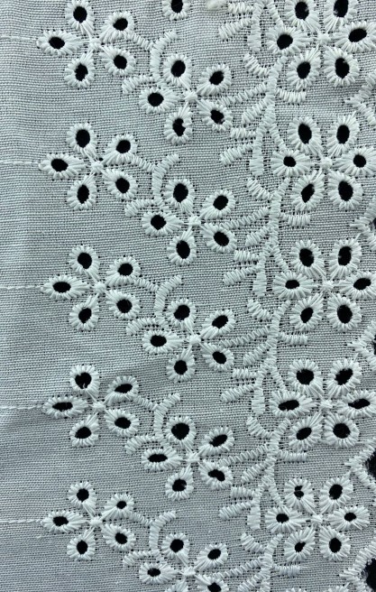 8 cm Genişliğinde Terikoton Pamuk Polyester Brode Bant