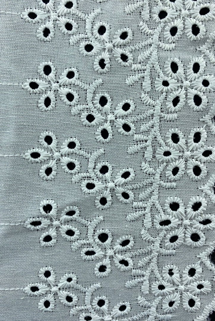 8 cm Genişliğinde Terikoton Pamuk Polyester Brode Bant