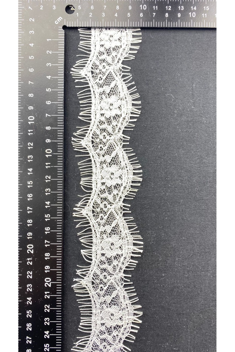 5093-ADET Off White Sakallı Naylon İthal Dantel Bant