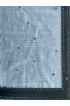19666 KUMAŞ/YERLİ/LEZ/TENCEL NAYLON POLYESTER/ÇİZGİLİ/NAKIŞLI/MAVİ ZEMİN/150 CM