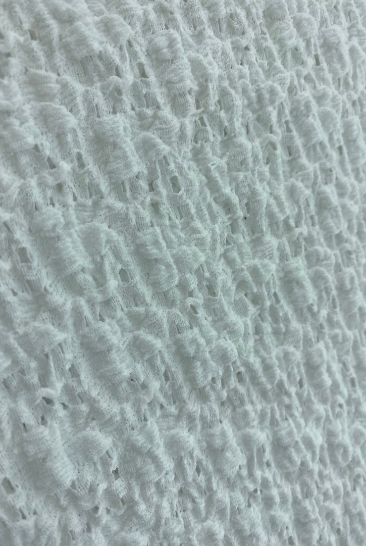 19586 Dantel Kumaş – Polyester – Beyaz – Bürümcük – 140 cm