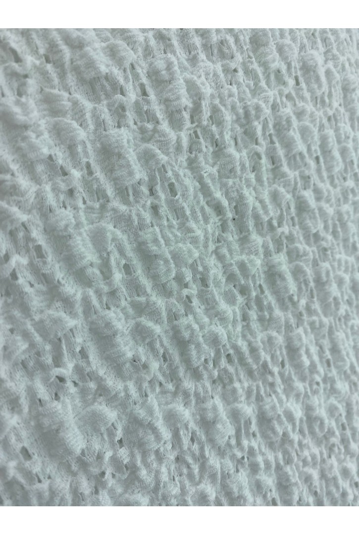 19586 Dantel Kumaş – Polyester – Beyaz – Bürümcük – 140 cm