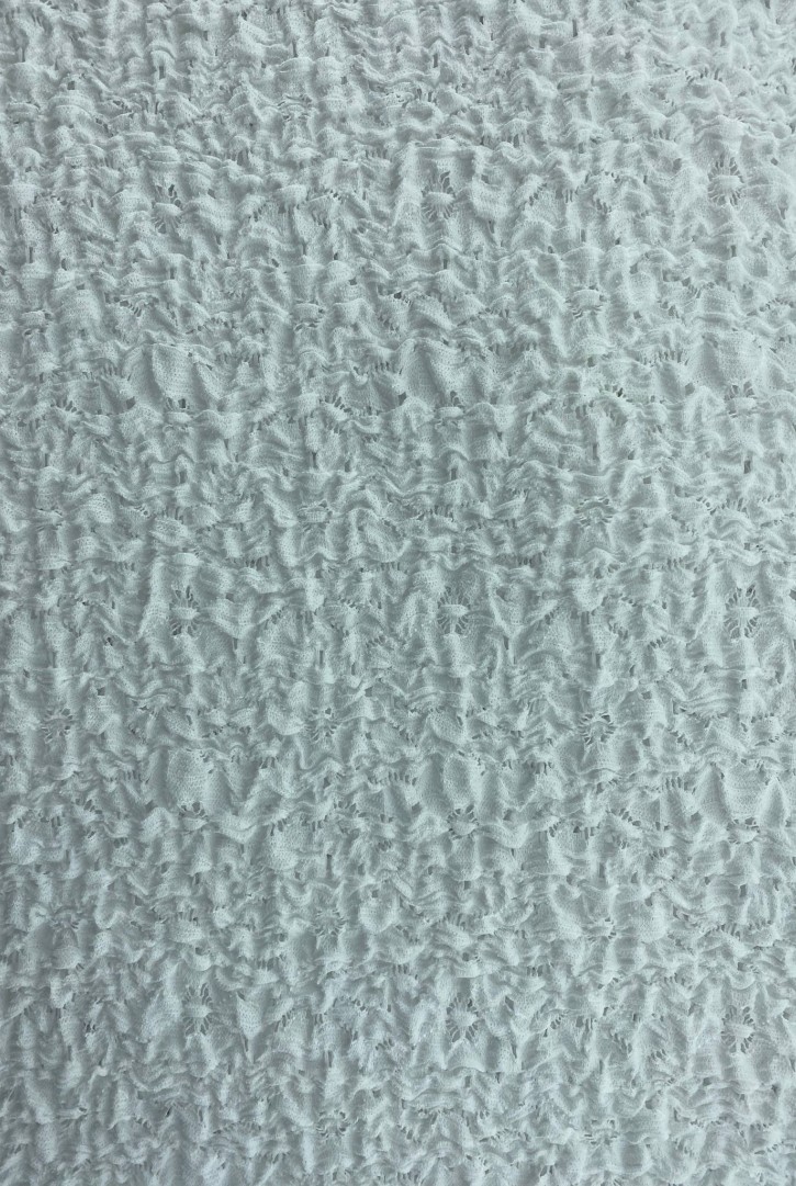 19587 Dantel Kumaş – Polyester – Beyaz – Bürümcük – 145 cm