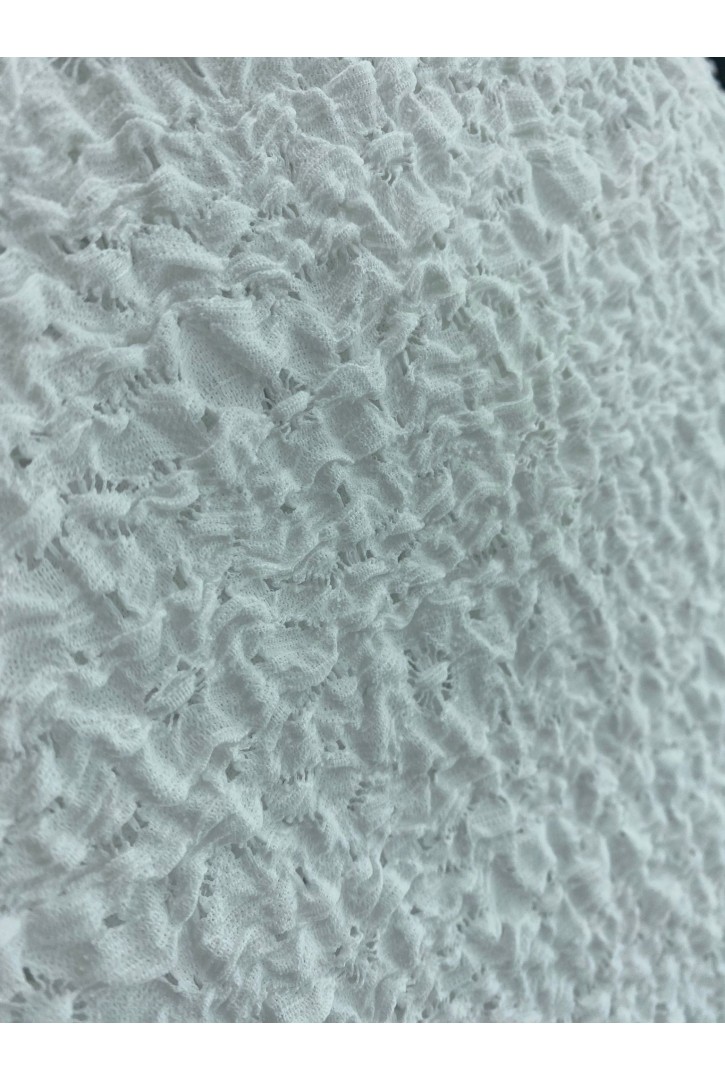 19587 Dantel Kumaş – Polyester – Beyaz – Bürümcük – 145 cm