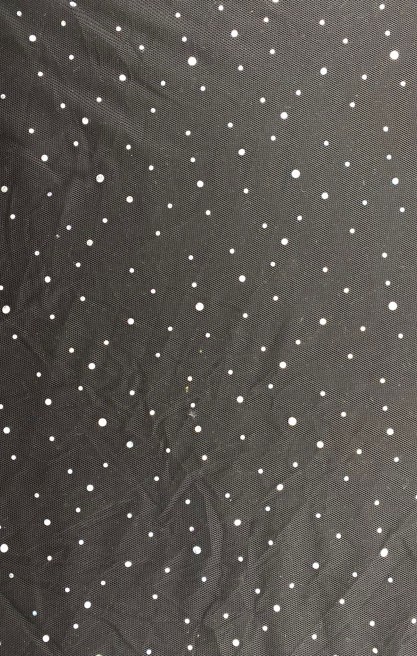 Siyah Hologramlı Naylon Tül Kumaş, 140 cm