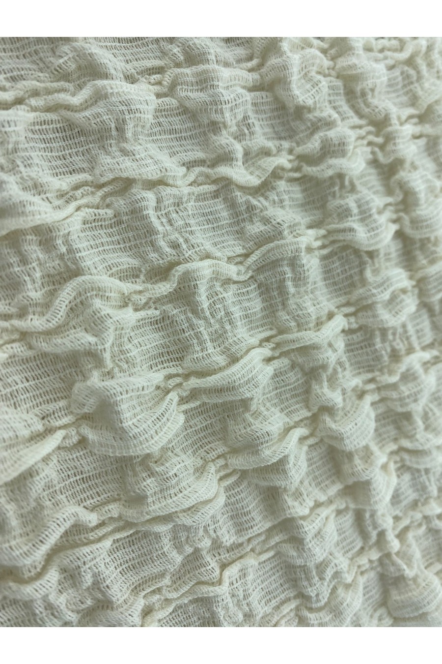 19588 Dantel Kumaş – Pamuk/Polyester – Ham – Bürümcük – 160 cm