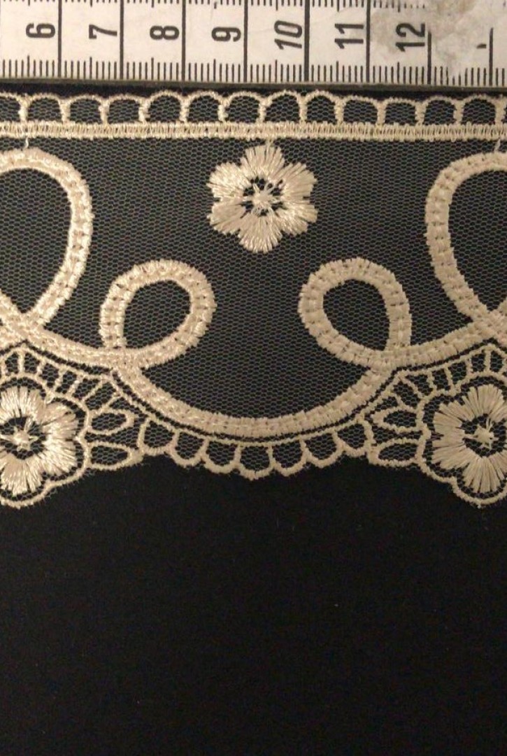 Gold Renk Tül Üzeri Brode Bant, Yerli Üretim