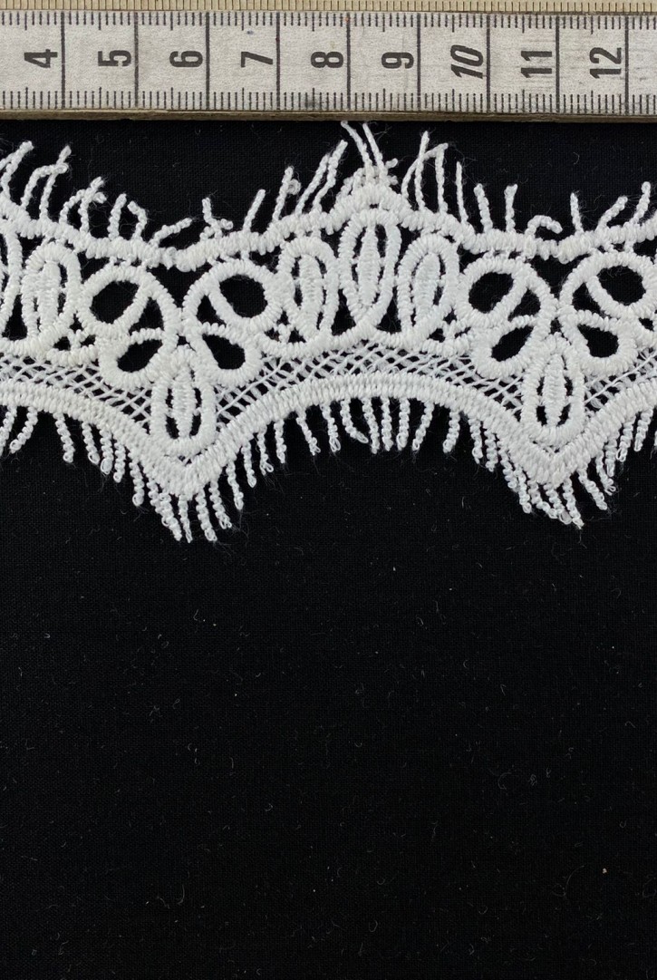 5,5 cm Sakallı Ham Güpür Bant, Yerli Polyester