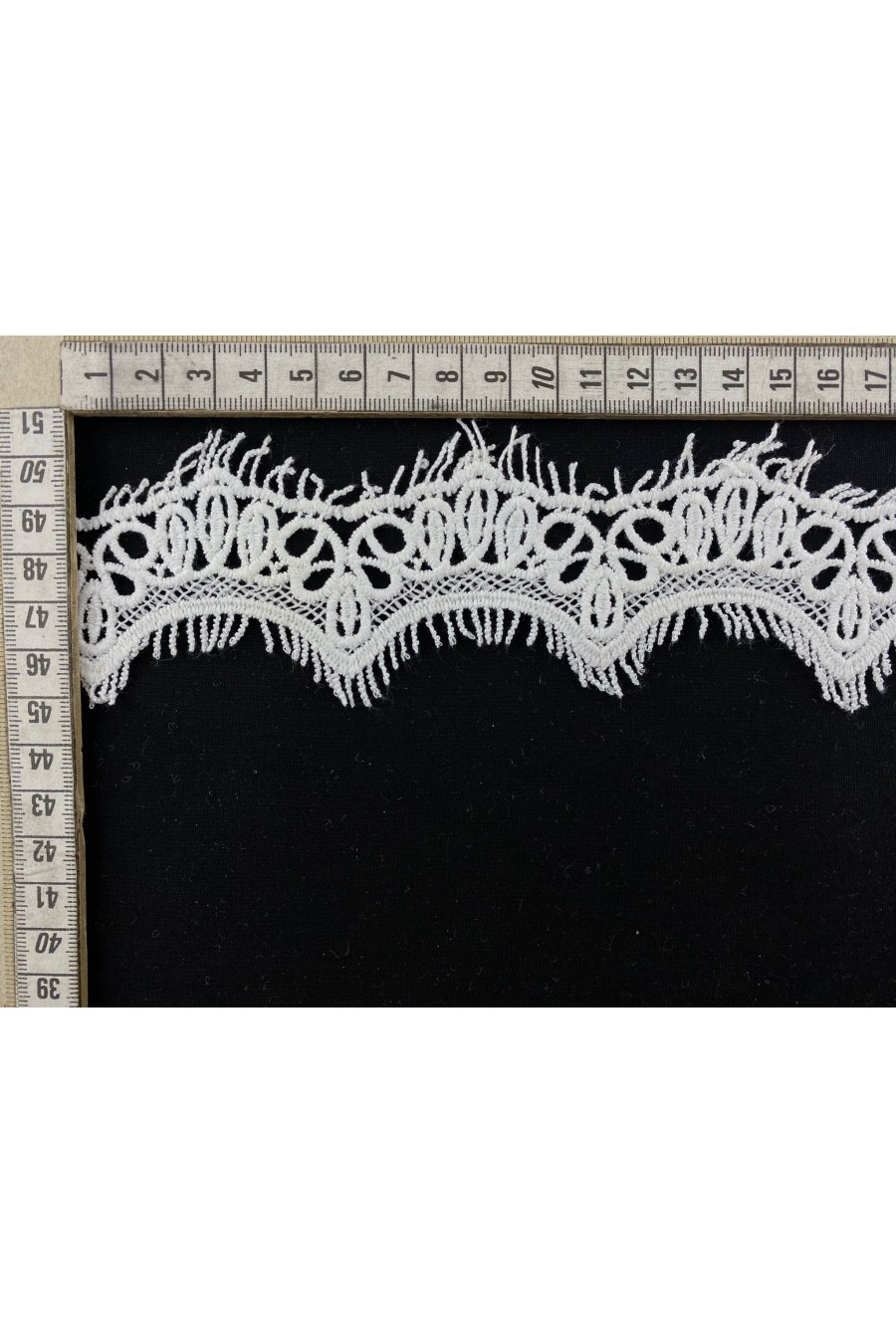 5,5 cm Sakallı Ham Güpür Bant, Yerli Polyester