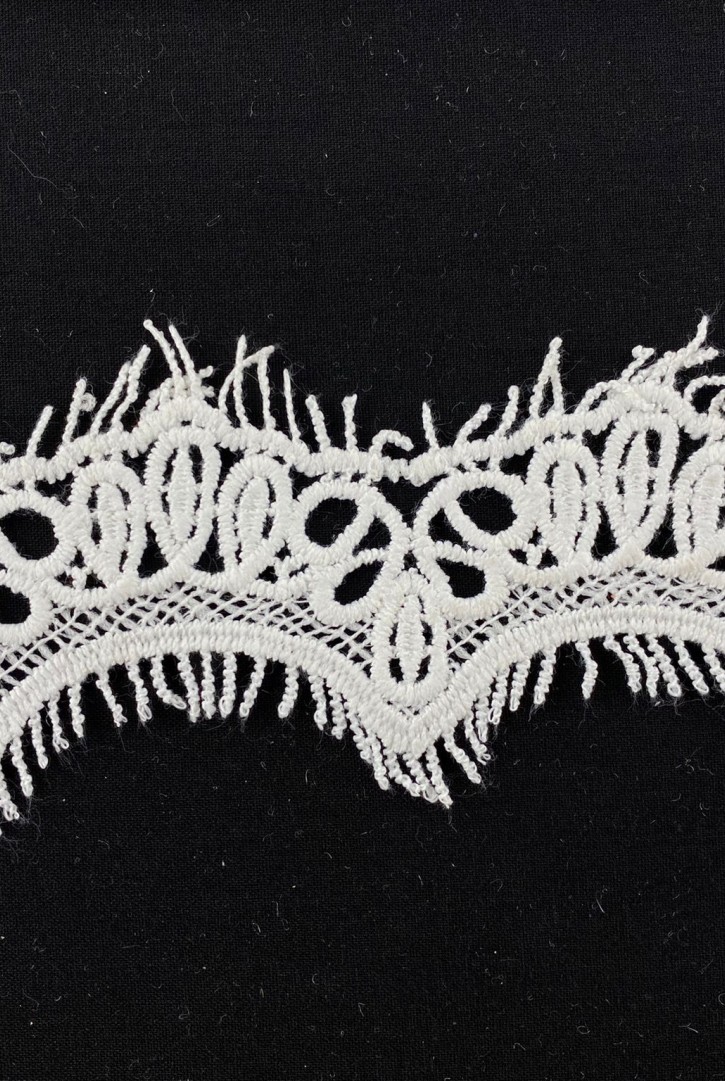 5,5 cm Sakallı Ham Güpür Bant, Yerli Polyester