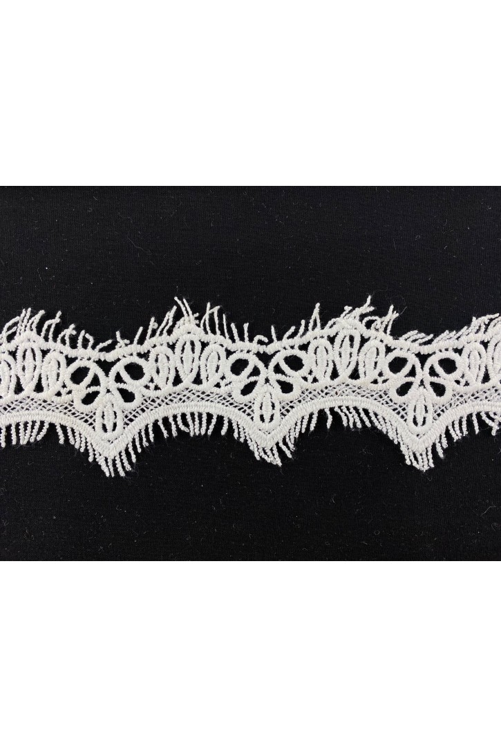 5,5 cm Sakallı Ham Güpür Bant, Yerli Polyester