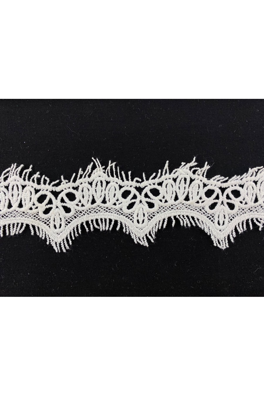 5,5 cm Sakallı Ham Güpür Bant, Yerli Polyester