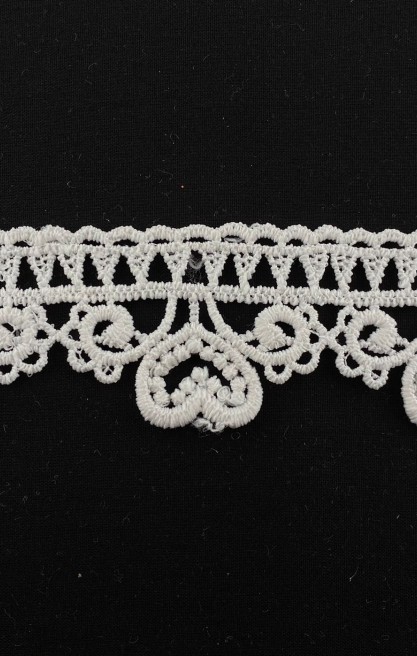 Ham Mat Polyester Güpür Brode Bant, 4 cm